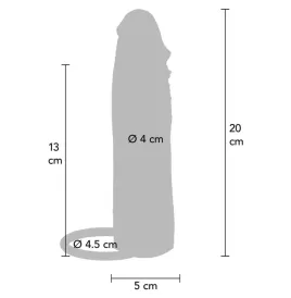 GET REAL - HYDRATED SKIN SILICONE VIBRATING PENIS SLEEVE CARAMEL 20 CM