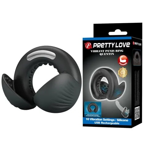 PRETTY LOVE - QUENTIN ANELLO PER PENE CON STIMOLATORE TESTICOLARE