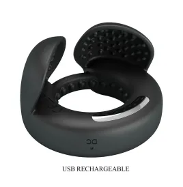 PRETTY LOVE - QUENTIN PENIS RING WITH TESTICULAR STIMULATOR