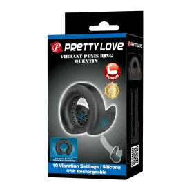 PRETTY LOVE - QUENTIN PENIS RING WITH TESTICULAR STIMULATOR