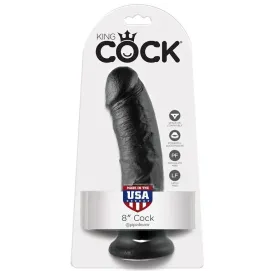 KING COCK - 8 PENE NEGRO 20.3 CM