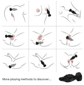 ARMONY - VIBRATORE E PLUG ANALE TELECOMANDO NERO