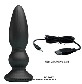 MR PLAY - POWERFUL VIBRATOR REMOTE CONTROL ANAL PLUG BLACK