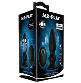 MR PLAY - PUISSANT VIBRATEUR TÉLÉCOMMANDE PLUG ANAL NOIR