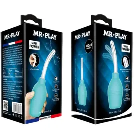 MR PLAY - DOUCHE EN CAOUTCHOUC BLEU POIRE ANAL