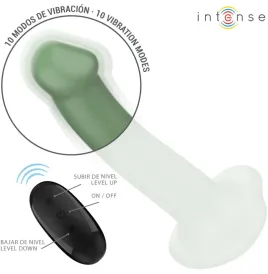 INTENSE - BECCA VIBRATEUR AVEC VENTOUSE 10 VIBRATIONS TÉLÉCOMMANDE VERTE