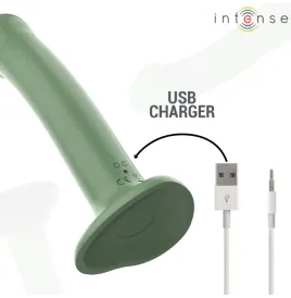 INTENSE - VIBRATORE BECCA CON VENTOSA 10 VIBRAZIONI TELECOMANDO VERDE