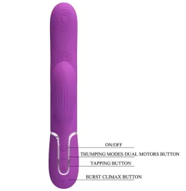 PRETTY LOVE - PERLITA 3 IN 1 VIBRATORE MULTIFUNZIONE CONIGLIO VIOLA