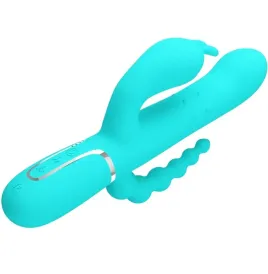 PRETTY LOVE - CAMMY 4 EN 1 VIBRATEUR MULTIFONCTION TRIPPLE RABBIT BLEU