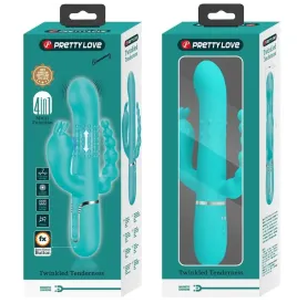 PRETTY LOVE - CAMMY 4 EN 1 VIBRATEUR MULTIFONCTION TRIPPLE RABBIT BLEU