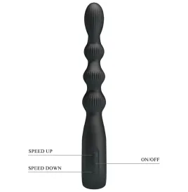 PRETTY LOVE - FEDERER VIBRATORE ANALE 12 VIBRAZIONI NERO