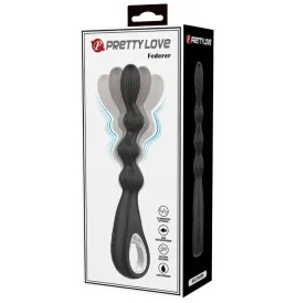 PRETTY LOVE - FEDERER VIBRATORE ANALE 12 VIBRAZIONI NERO