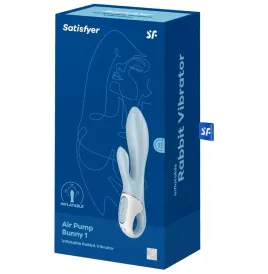 SATISFYER - AIR PUMP BUNNY 1 INFLATABLE RABBIT VIBRATOR BLUE