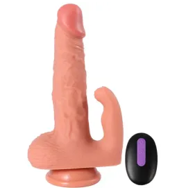 SHEQU - HAYDEN DILDO ET STIMULATEUR DE CLITORIS AVEC VIBRATION ET TÉLÉCOMMANDE 16 CM