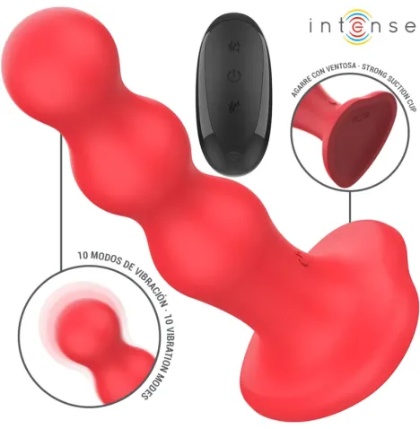INTENSE - CODY VIBRATEUR AVEC VENTOUSE TÉLÉCOMMANDE ROUGE