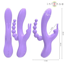 INTENSE - MIKO TRIPLE VIBRATOR RABBIT and STIMULATOR and ANAL 7 VIBRATIONS PURPLE