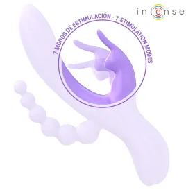 INTENSE - MIKO TRIPLE VIBRATOR RABBIT and STIMULATOR and ANAL 7 VIBRATIONS PURPLE