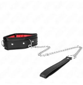 KINK - COLLIER AVEC BRACELET IMITATION CUIR ÉPONGE MODÈLE 3 RÉGLABLE 37-54 CM X 3 CM