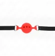 KINK - BAVAGLIO IN SILICONE INTERO 55 x 2 CM CON SFERA DA 4,5 CM MISURA M ROSSO REGOLABILE 35-51 CM