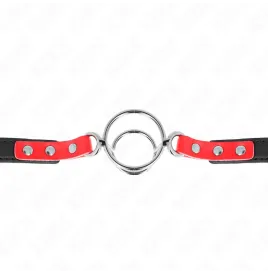 KINK - KNEBEL MIT MEHREREN O-RINGEN 4 - 4,8 CM ROT 38 X 56 CM