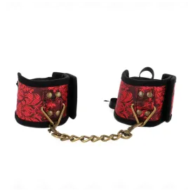 KINK - RESISTENZA DA POLSO SCANDALO DETTAGLI IN PIZZO ROSSO-NERO 24,5 CM X 6,5 CM