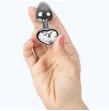 SECRETPLAY - TAPPO IN METALLO CUORE DI CRISTALLO TRASPARENTE TAGLIA PICCOLA 7 CM SECRETPLAY - TAPPO IN METALLO CUORE DI CRISTALLO TRASPARENTE TAGLIA PICCOLA 7 CM