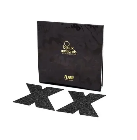 BIJOUX INDISCRETS - FLASH CROSS SCHWARZE NIPPELKAPPEN