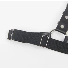 SUBBLIME - PETTORINA CINTURA E REGGETTIERE CON ANELLI E CATENA DETTAGLIO TAGLIA UNICA