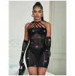 SUBBLIME - 952235 ABITO A RETE CON STRASS NERO TAGLIA UNICA SUBBLIME - 952235 ABITO A RETE CON STRASS NERO TAGLIA UNICA