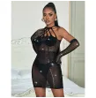 SUBBLIME - 952235 FISHNET DRESS WITH RHINESTONES BLACK ONE SIZE SUBBLIME - 952235 FISHNET DRESS WITH RHINESTONES BLACK ONE SIZE