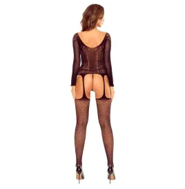 PASSION - BS125 BLACK MESH BODYSTOCKING