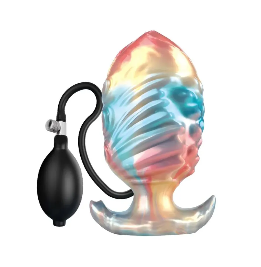 POWER MONSTERS - PLUG ANAL GONFLABLE TRICOLOR EBON LEVIATHAN 18 CM POWER MONSTERS - PLUG ANAL GONFLABLE TRICOLOR EBON LEVIATHAN 18 CM