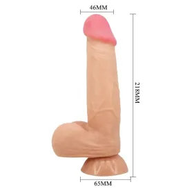 PRETTY LOVE - SLIDING SKIN SERIES DILDO REALÍSTICO CON VENTOSA PIEL DESLIZANTE CONTROL REMOTO NATURAL 21.8 CM