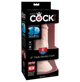 KING COCK - DILDO TRIPLA DENSIT 15 CM
