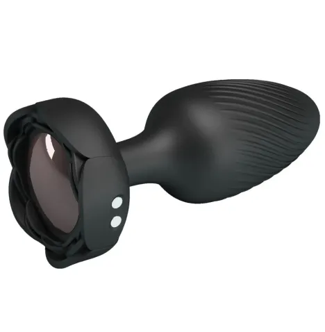 PRETTY LOVE - OSBORN PLUG ANAL AVEC LUMIÈRE LED NOIR 9,8 CM