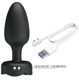 PRETTY LOVE - OSBORN PLUG ANAL AVEC LUMIÈRE LED NOIR 9,8 CM