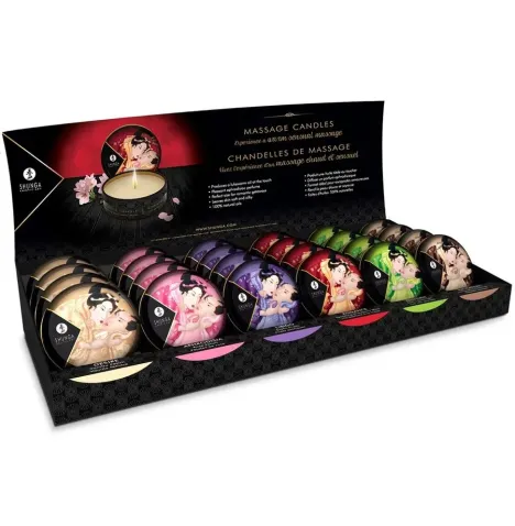 SHUNGA - MINI CARESS BY CANDLELIGHT DISPLAY MASSAGEKERZEN 24 EINHEITEN