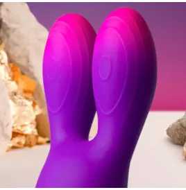 ROCKS- OFF - GLO-GIRL BUNNY PURPLE FLEXIBLE VIBRATOR