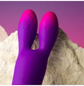 ROCKS- OFF - GLO-GIRL BUNNY PURPLE FLEXIBLE VIBRATOR