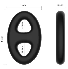 CRAZY BULL - ANELLO DOPPIO OVALE IN SILICONE