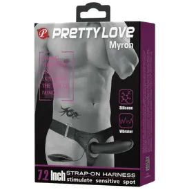 PRETTY LOVE - ABBASBAILEA LOVE MYRON STRAP ON CON VIBRAZIONE E DILDO CAVO