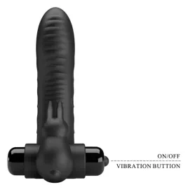 PRETTY LOVE - COPERTURA PER DITA VIBRATORE CONIGLIO NERO VANCE