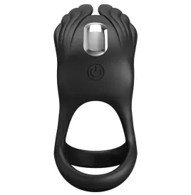 PRETTY LOVE - SILAS ANELLO PER PENE VIBRANTE 7 VIBRAZIONI IN SILICONE NERO