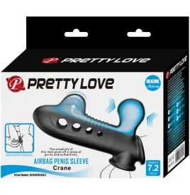 PRETTY LOVE - MANCHON PÉNIS CRANE AVEC AIRBAG NOIR