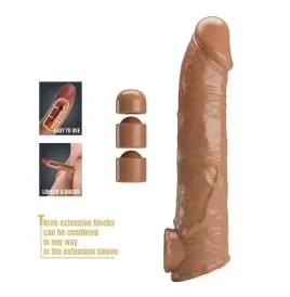 PRETTY LOVE - MANICOTTO REGOLABILE PER ALLUNGAMENTO DEL PENE 26 CM Ø 4 CM NATURALE