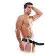 FETISH FANTASY SERIES - 19 CM VIBRATING HOLLOW STRAP-ON BLACK