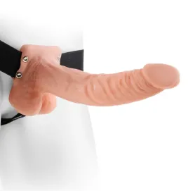 FETISH FANTASY SERIES - SERIES 9 HOLLOW STRAP-ON CON SFERE 22.9CM CARNE