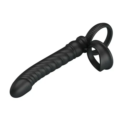 PRETTY LOVE - VIBRATORE ANALE MERRITT CON ANELLO E VIBRAZIONE NERO