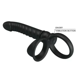 PRETTY LOVE - MERRITT VIBRADOR ANAL CON ANILLO Y VIBRACIÓN NEGRO