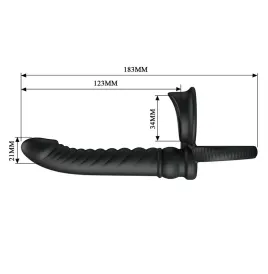 PRETTY LOVE - MERRITT VIBRADOR ANAL CON ANILLO Y VIBRACIÓN NEGRO